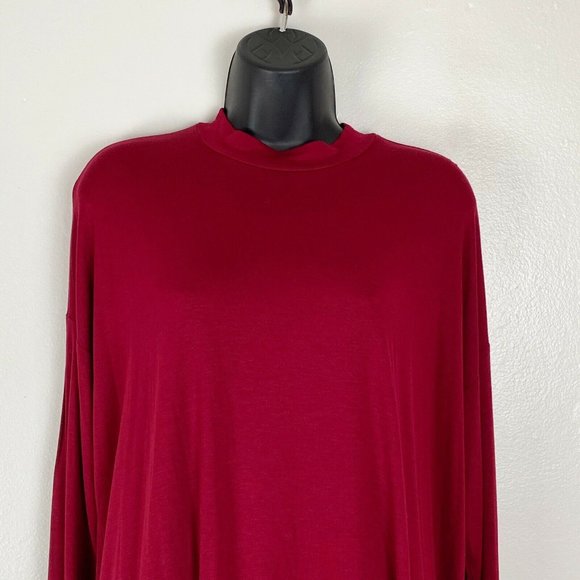 Eileen Fisher Mock Neck Lightweight Viscose Jersey - Picture 5 of 11